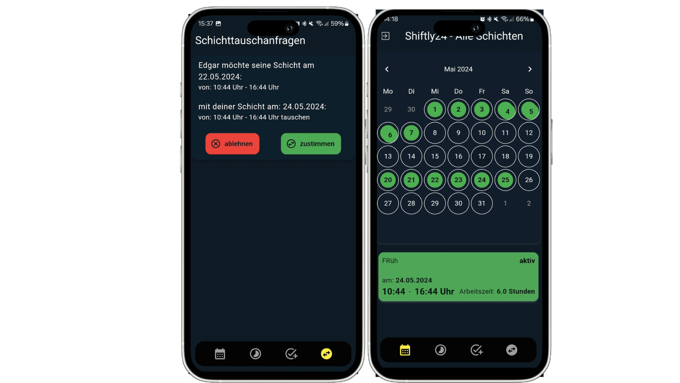 Mobile App Schichtplan